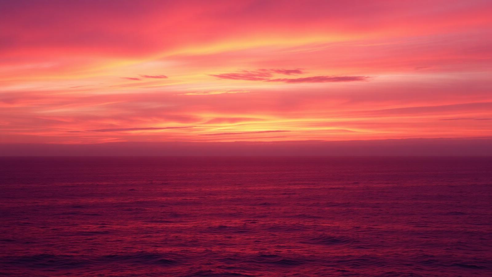 закат на воде